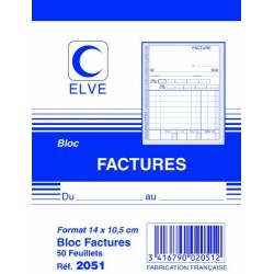 ELVE Bloc "factures", 140 x...