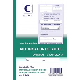 ELVE Manifold  Autorisation...