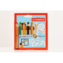 Etui carton x 6 woody 3in1...