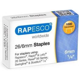 RAPESCO Agrafes 26/6, 1.000...